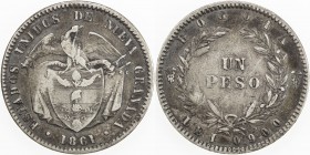 COLOMBIA: Nueva Granada, AR peso, 1861, KM-138, one-year type, Fine.
Estimate: $80 - $100