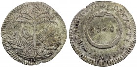 HAITI: Western Republic, AR 25 centimes, AN 10 (1813), KM-12.1, crude flan, one-year (two-variety) type, variety without initial P, VF-EF, ex Wolfgang...