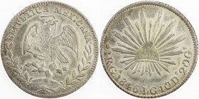 MEXICO: Republic, AR 4 reales, 1846-Ga, KM-375.2, assayer JG, somewhat weak centers, light peripheral tone, Choice EF, ex Carter Collection, ex Prober...
