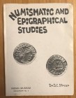 Sircar, D.C., Early Indian Numismatic & Epigraphical Studies, Calcutta, 1977, Indian Museum monograph 8, 180 pages, 8 plates, hardcover with dust jack...
