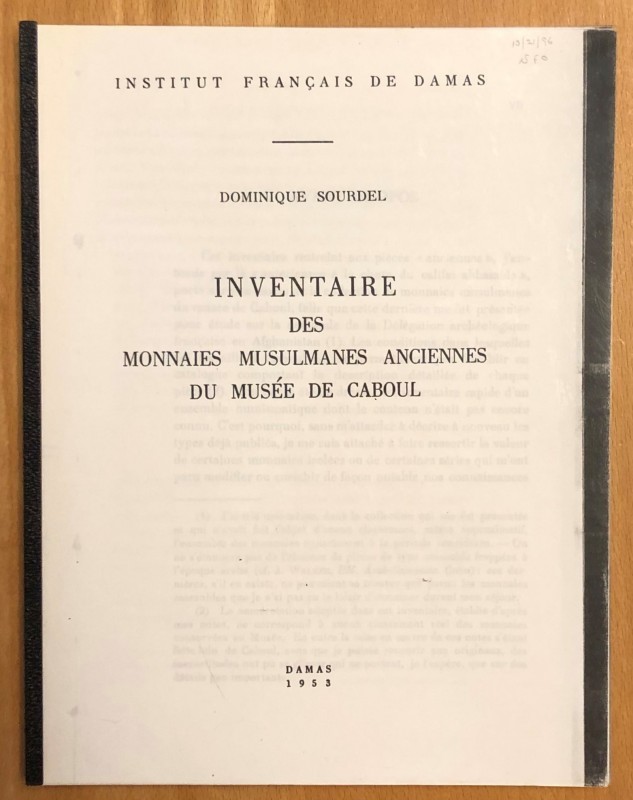 Sourdel, Dominique, Inventaire des Monnaies Musulmanes Anciennes du Musee de Cab...