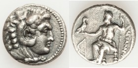 MACEDONIAN KINGDOM. Alexander III the Great (336-323 BC). AR tetradrachm (26mm, 16.83 gm, 12h). Choice VF, brushed. Lifetime issue of Salamis, 332-323...