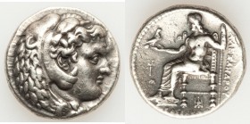 MACEDONIAN KINGDOM. Alexander III the Great (336-323 BC). AR tetradrachm (25mm, 17.08 gm, 2h). Choice VF, brushed. Late lifetime-early posthumous issu...