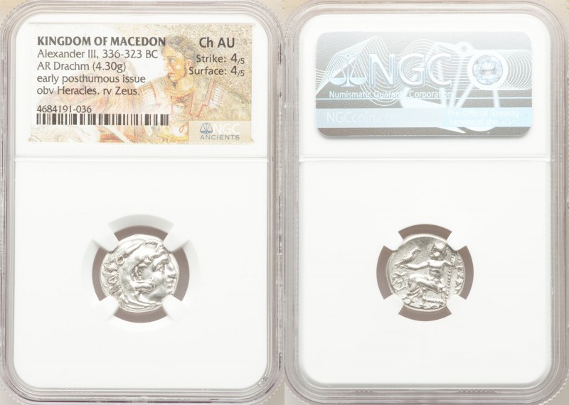 MACEDONIAN KINGDOM. Alexander III the Great (336-323 BC). AR drachm (16mm, 4.30g...