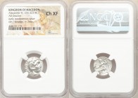 MACEDONIAN KINGDOM. Alexander III the Great (336-323 BC). AR drachm (17mm, 11h). NGC Choice XF. Posthumous issue of Colophon, 310-301 BC. Head of Hera...