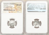 MACEDONIAN KINGDOM. Alexander III the Great (336-323 BC). AR drachm (18mm, 12h). NGC Choice XF. Early posthumous issue of 'Teos', 323-319 BC. Head of ...