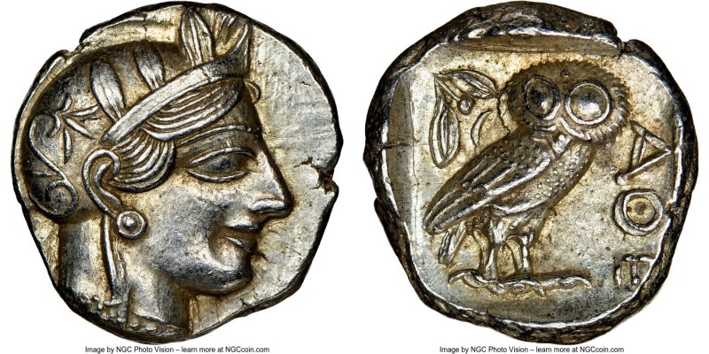ATTICA. Athens. Ca. 440-404 BC. AR tetradrachm (24mm, 17.21 gm, 8h). NGC Choice ...