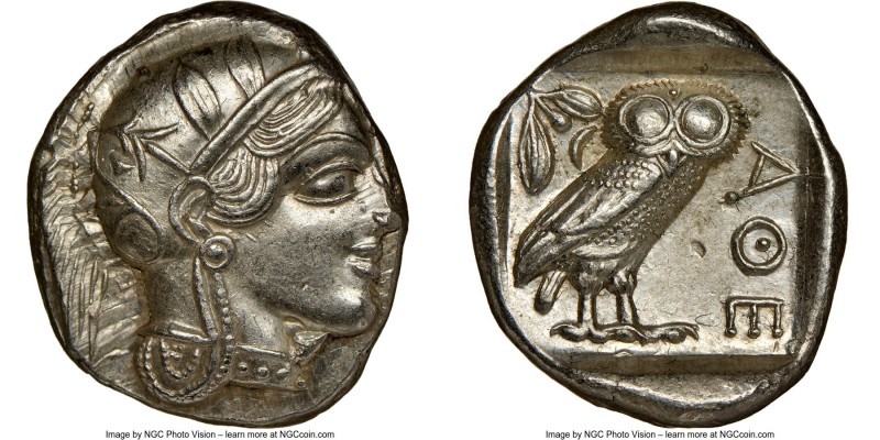 ATTICA. Athens. Ca. 440-404 BC. AR tetradrachm (26mm, 17.18 gm, 6h). NGC Choice ...