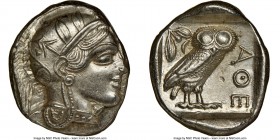ATTICA. Athens. Ca. 440-404 BC. AR tetradrachm (26mm, 17.18 gm, 6h). NGC Choice AU 4/5 - 3/5, brushed. Mid-mass coinage issue. Head of Athena right, w...