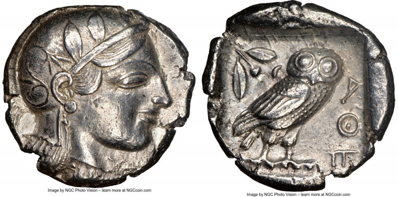 ATTICA. Athens. Ca. 440-404 BC. AR tetradrachm (25mm, 17.14 gm, 11h). NGC Choice...