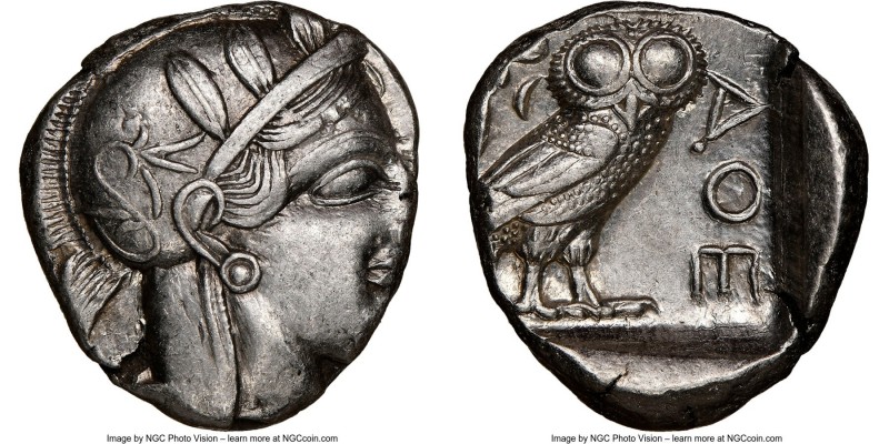 ATTICA. Athens. Ca. 440-404 BC. AR tetradrachm (24mm, 17.17 gm, 11h). NGC Choice...