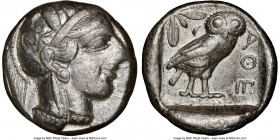 ATTICA. Athens. Ca. 440-404 BC. AR tetradrachm (23mm, 17.16 gm, 3h). NGC Choice VF 4/5 - 3/5. Mid-mass coinage issue. Head of Athena right, wearing cr...