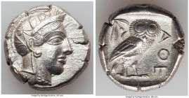ATTICA. Athens. Ca. 440-404 BC. AR tetradrachm (24mm, 17.13 gm, 7h). Choice VF, brushed. Mid-mass coinage issue. Head of Athena right, wearing crested...