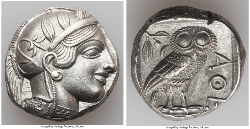 ATTICA. Athens. Ca. 440-404 BC. AR tetradrachm (23mm, 17.04 gm, 11h). Choice XF,...