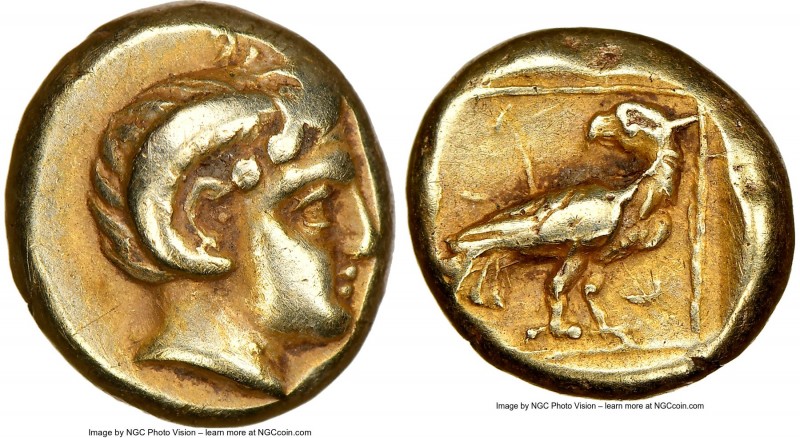 LESBOS. Mytilene. Ca. 377-326 BC. EL sixth-stater or hecte (11mm, 2.53 gm, 9h). ...