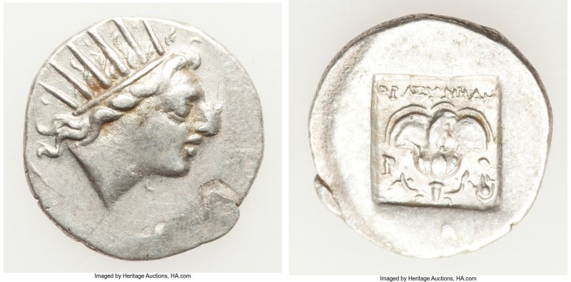 CARIAN ISLANDS. Rhodes. Ca. 88-84 BC. AR drachm (15mm, 2.13 gm, 12h). Choice VF....