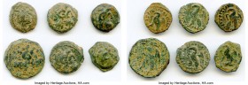 ANCIENT LOTS. Greek. Ptolemaic Egypt. 2nd-1st centuries BC. Lot of ten (6) AE chalkons and dichalkons (13-19mm). Fine. Includes: Six fractional AEs of...
