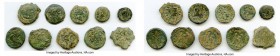 ANCIENT LOTS. Greek. Ptolemaic Egypt. 2nd-1st centuries BC. Lot of ten (10) AE chalkons and dichalkons (13-20mm). Fine. Includes: Ten fractional AEs o...