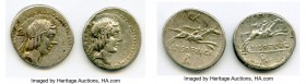ANCIENT LOTS. Roman Republican. L. Calpurnius Piso Frugi (90 BC). Lot of two (2) AR denarii. Fine. Includes: various types of L. Calpurnius Piso Frugi...