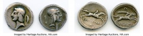 ANCIENT LOTS. Roman Republican. C. Calpurnius Piso L.f. Frugi (67 or 61 BC). Lot of two (2) AR denarii. Fine. Includes: various types of C. Calpurnius...