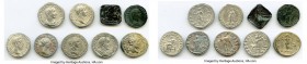 ANCIENT LOTS. Mixed. Lot of nine (9) AR/AE denarii and drachm. VG-About XF. Includes: Various emperors and empresses. Also includes one Republican den...