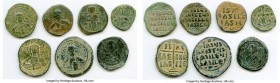 ANCIENT LOTS. Byzantine. Ca. AD 11th century. Lot of seven (7) AE anonymous folles or 40 nummi. Fine. Includes: Seven anonymous folles of various type...