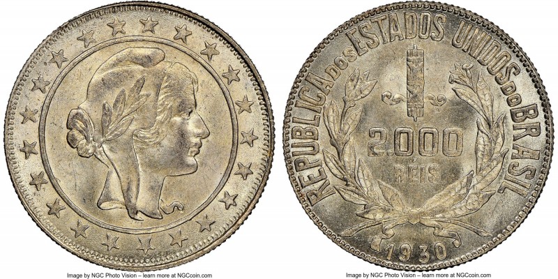 Republic 2000 Reis 1930 MS65 NGC, Paris mint, KM526.

HID09801242017

© 2020...