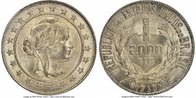 Republic 2000 Reis 1930 MS65 NGC, Paris mint, KM526.

HID09801242017

© 2020 Heritage Auctions | All Rights Reserved