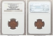 British Colony 3-Piece Lot of Certified Assorted Token Issues NGC, 1) "Ceylon Company Limited - St. Sebastian Mills" brass 2-1/4 Pence Token ND (c. 18...