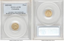 Republic gold Peso 1835 BOGOTA-RS AU58 PCGS, Bogota mint, KM84. 

HID09801242017

© 2020 Heritage Auctions | All Rights Reserved