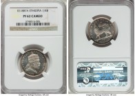 Menelik II Proof 1/4 Birr EE 1887 (1895)-A PR62 Cameo NGC, Paris mint, KM3.

HID09801242017

© 2020 Heritage Auctions | All Rights Reserved