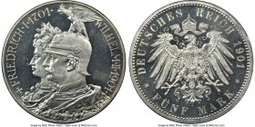 Prussia. Wilhelm II Proof 5 Mark 1901-A PR64 Cameo NGC, Berlin mint, KM526. Kingdom of Prussia 200th Anniversary.

HID09801242017

© 2020 Heritage...