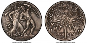 Georg Römer silver "Celebration of Spring" Medal ND (c. 1905) MS62 PCGS, Heidemann-1169. 43mm. Stylized plant blooming below FRVEHLING (German for spr...