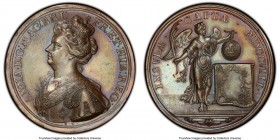 Anne copper "Citidel of Lille Taken" Medal 1708 SP58 PCGS, Eimer-435, MI-338/169. 44mm. By Croker. Struck to celebrate military conquest of Lille (Fra...
