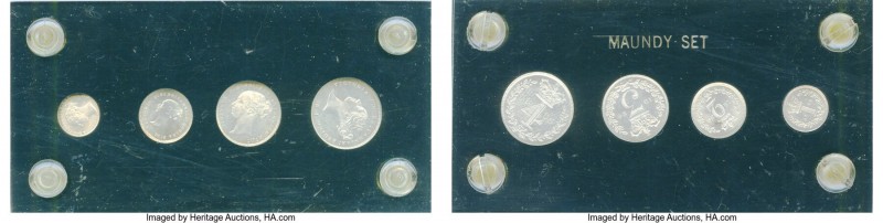 Victoria 4-Piece Uncertified Maundy Set 1886 UNC, 1) Maundy Penny, KM727 2) Maun...