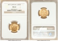 Victoria gold 1/2 Sovereign 1877 MS63 NGC, KM735.2. Scarce in this condition. 

HID09801242017

© 2020 Heritage Auctions | All Rights Reserved