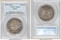 Meiji 50 Sen Year 3 (1870) MS64 PCGS, KM-Y4. Olive and gray toning. 

HID09801242017

© 2020 Heritage Auctions | All Rights Reserved