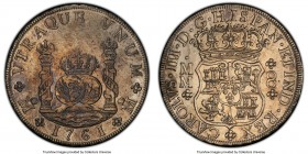 Charles III 8 Reales 1761 Mo-MM AU Details (Surfaces Smoothed) PCGS, Mexico City mint, KM105. Tip of cross between H and I in legend.

HID0980124201...