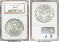 Estados Unidos "Caballito" Peso 1914 AU58 NGC, Mexico City mint, KM453. Final year and key date to this short series. Oh so close to mint state!

HI...