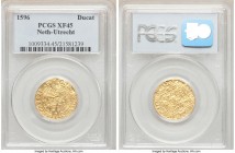 Utrecht. Provincial gold Ducat 1596 XF45 PCGS, Fr-284. Wavy flan. 

HID09801242017

© 2020 Heritage Auctions | All Rights Reserved