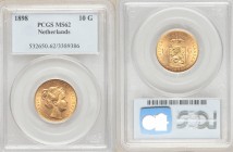 Wilhelmina gold 10 Gulden 1898 MS62 PCGS, Utrecht mint, KM124. AGW 0.1947 oz.

HID09801242017

© 2020 Heritage Auctions | All Rights Reserved