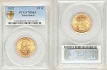 Wilhelmina gold 10 Gulden 1932 MS63 PCGS, Utrecht mint, KM162. AGW 0.1947 oz. 

HID09801242017

© 2020 Heritage Auctions | All Rights Reserved