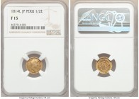 Ferdinand VII gold 1/2 Escudo 1814 L-JP F15 NGC, Lima mint, KM125. 

HID09801242017

© 2020 Heritage Auctions | All Rights Reserved