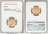 Carol I gold 20 Lei 1890-B MS61 NGC, Bucharest mint, KM20. Two year type. AGW 0.1867 oz. 

HID09801242017

© 2020 Heritage Auctions | All Rights R...