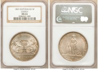 Confederation "Zurich Shooting Festival" 5 Francs 1859 MS64 NGC, Bern mint, KM-XS5. Pastel blue, gold and pink toning. 

HID09801242017

© 2020 He...