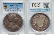 Confederation silver Matte Specimen "Lucerne Shooting Festival" Medal 1901 SP65 PCGS, Richter-879b. 45mm. By Hans Frei. Comes with original box of iss...