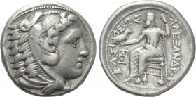 KINGS OF MACEDON. Alexander III 'the Great' (336-323 BC). Tetradrachm. Amphipolis. 

Obv: Head of Herakles right, wearing lion skin.
Rev: BAΣIΛEΩΣ ...