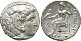 KINGS OF MACEDON. Alexander III 'the Great' (336-323 BC). Tetradrachm. Arados. 

Obv: Head of Herakles right, wearing lion skin.
Rev: AΛEΞANΔPOY. ...