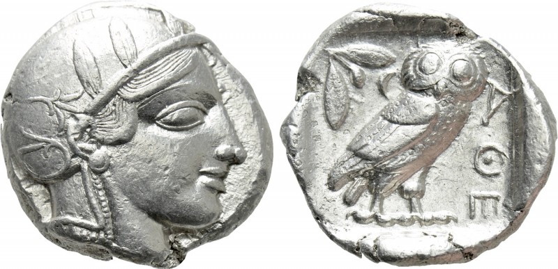 ATTICA. Athens. Tetradrachm (Circa 465-460 BC). Transitional issue. 

Obv: Hel...