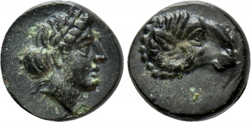 TROAS. Kebren. Ae (Circa 387-310 BC). 

Obv: Laureate head of Apollo right.
R...